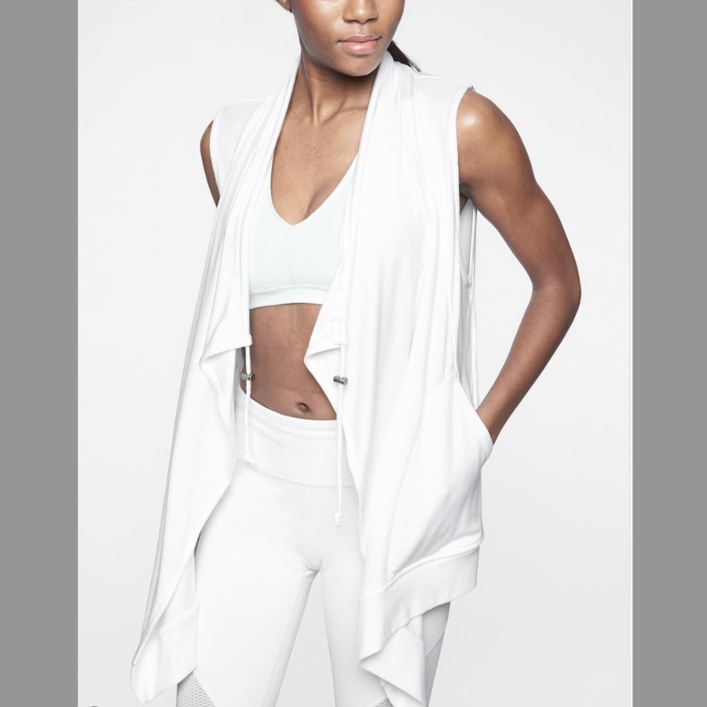 Athleta Women's S Mindset Vest Bright White